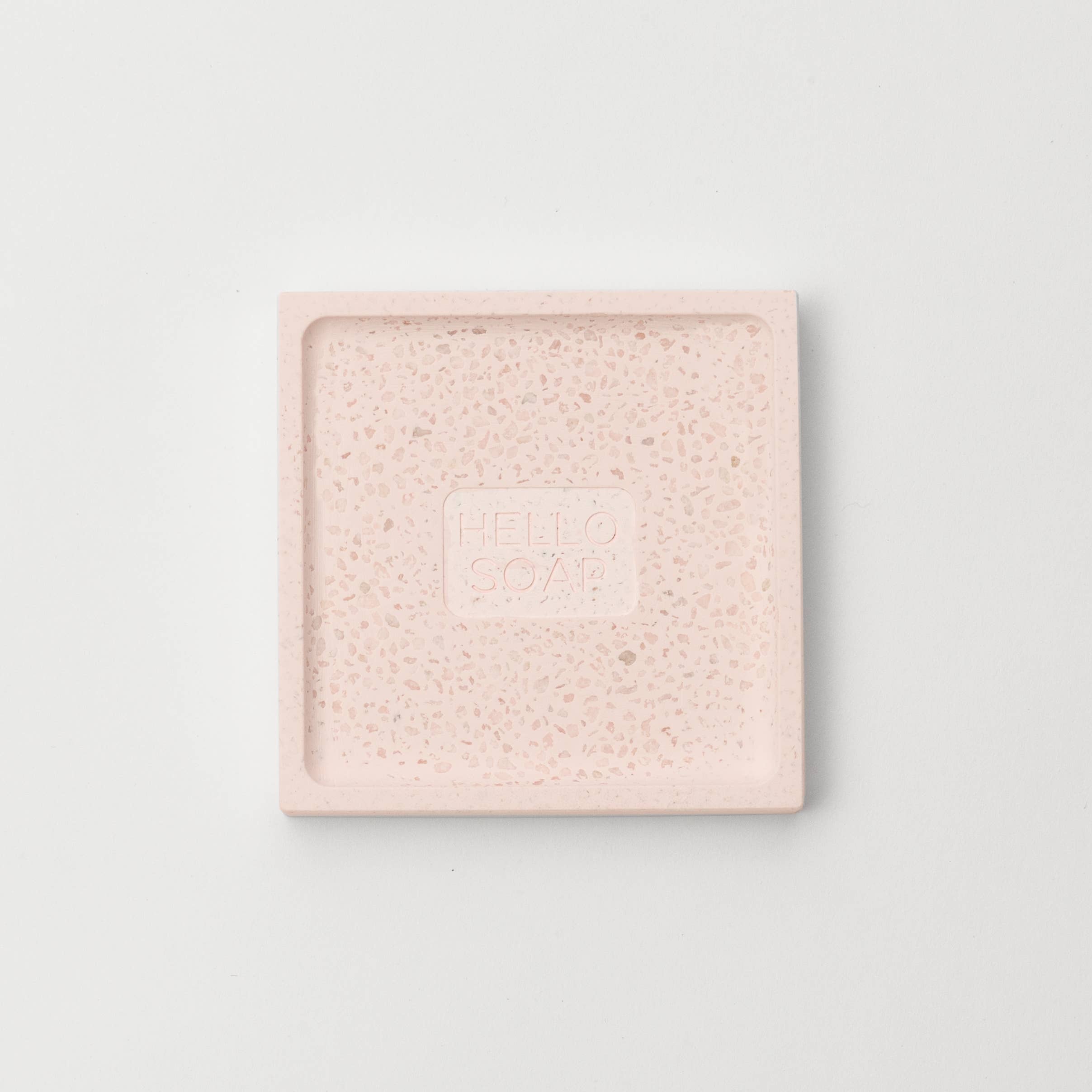 Kalastyle Soap Co. - Wholesale Bath Soap Dish - Kalastyle Home "Hello Soap" Pink Diatomite Soap Dish2