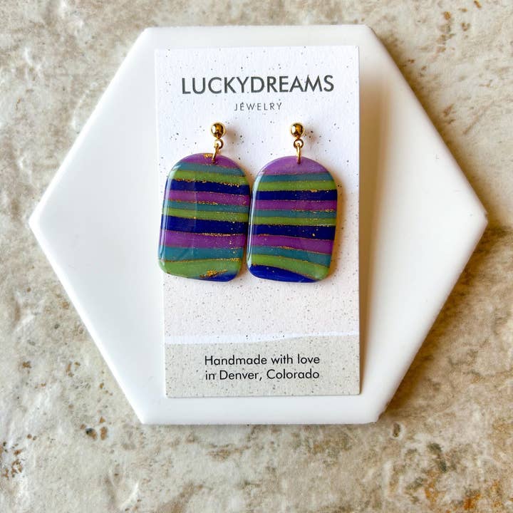 LuckyDreams - Wholesale Dangle earrings - Clay Earrings- The Tiffany- Hypoallergenic- Lightweight - Handmade- Statement Jewelry 1