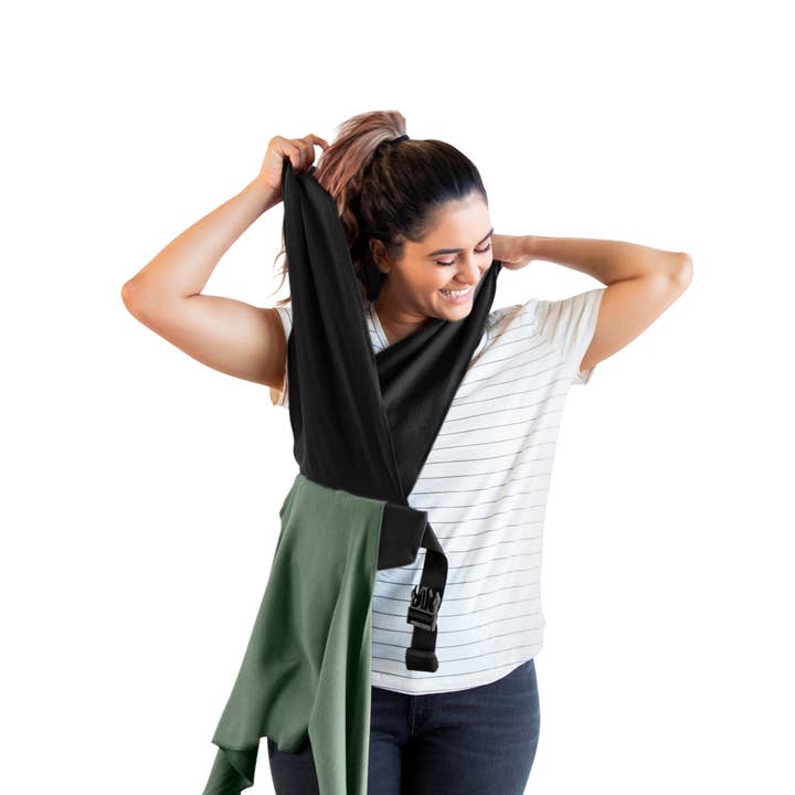 Moby - Wholesale Baby Carrier - Moby Easy Wrap Olive/Onyx- ECOM BOX JUNE 2024