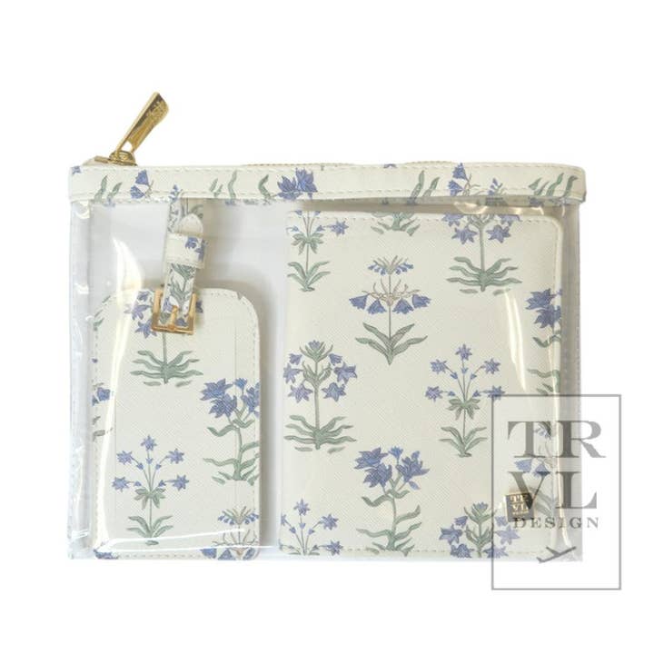 TRVL Design - Wholesale Passport Case - Women's - Luxe Saffiano Trvl 3pc Set - Provence