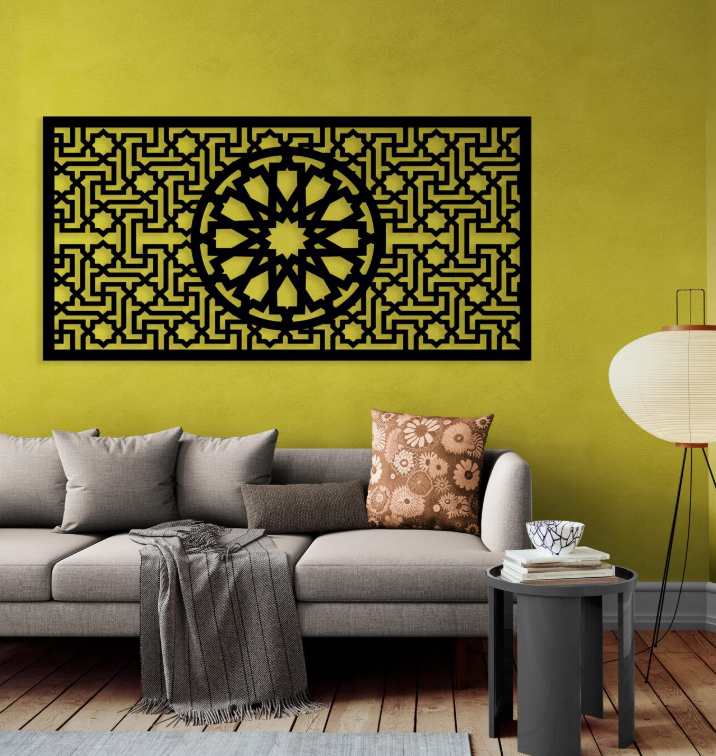 LaMaisonBerbere - Wholesale Wall Accent - Spiritual Lotus Wall Decor - Intricate Wood Cutout Panel1