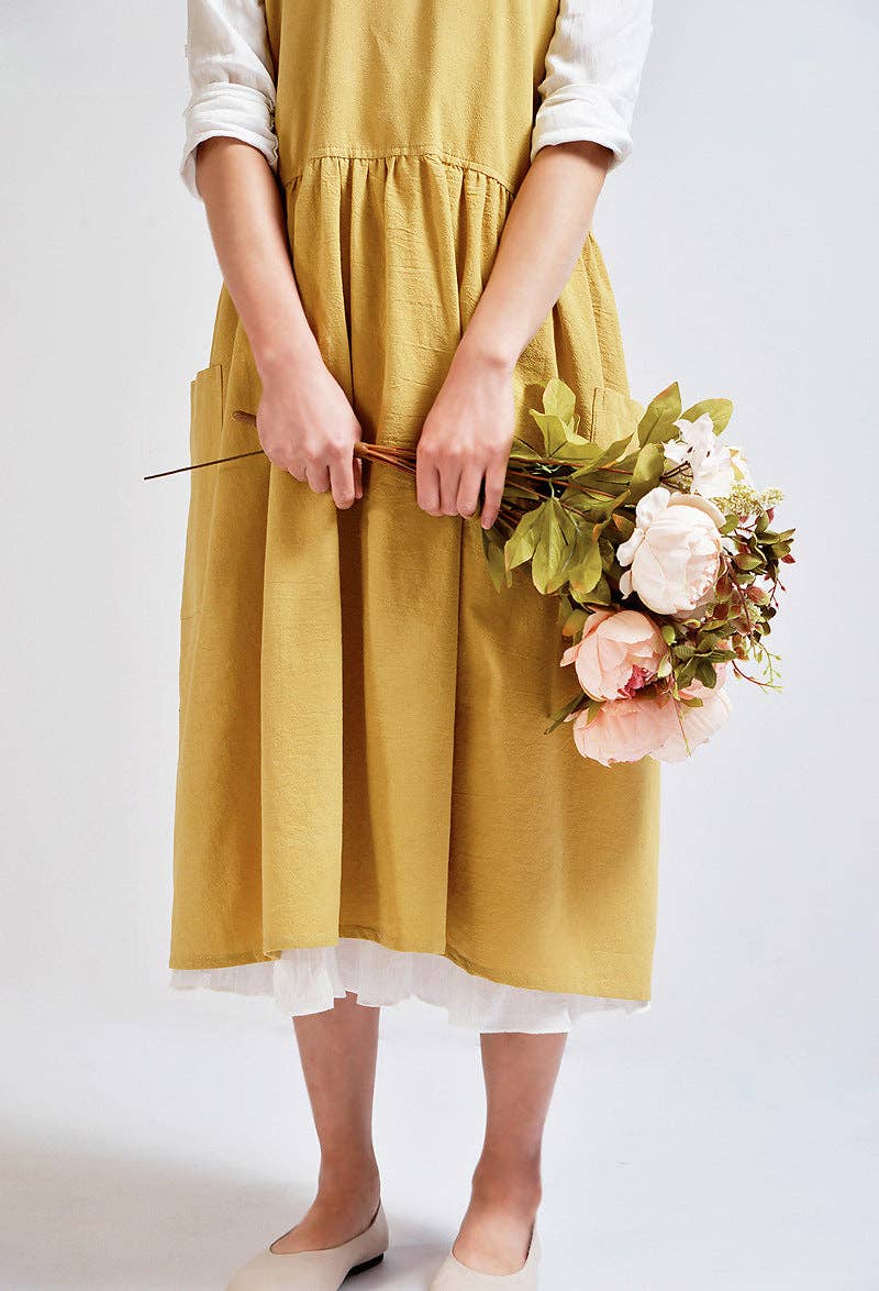 Gohobi （We cover U.S. import duties） - Wholesale Apron - Gohobi Korean Cotton-Linen Artisan Apron3