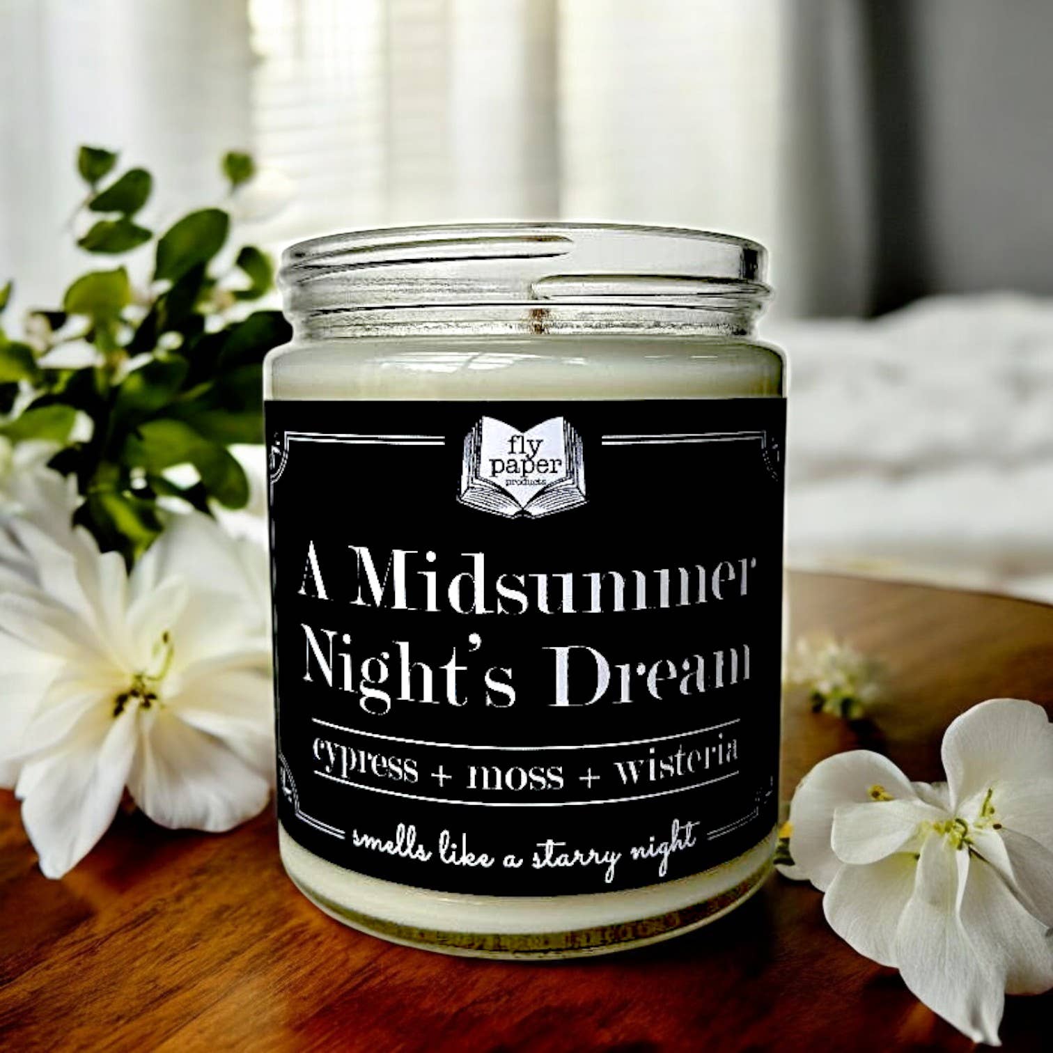 Fly Paper Products - Wholesale Jar/Filled Candle - A Midsummer Night's Dream 9 oz Candle Cypress + Wisteria 3