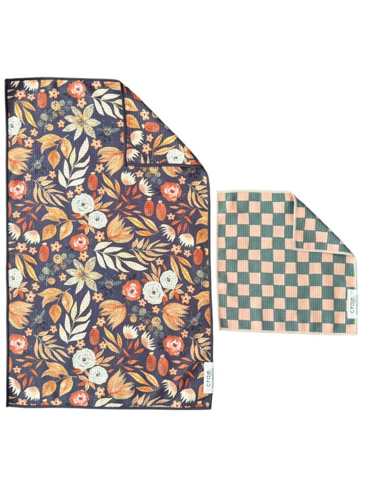 Ensemble de gants de toilette à double face Evermore/Matilda pour la vente par Crae.Home