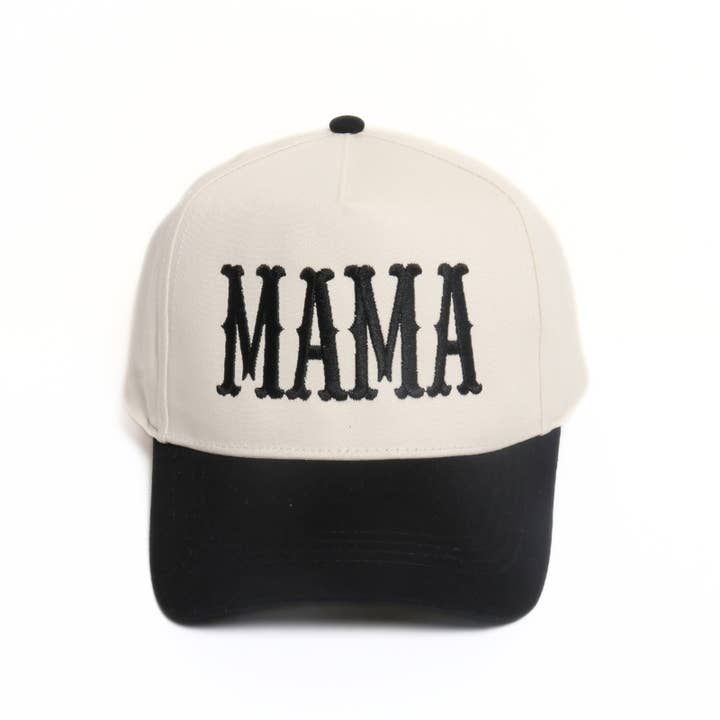 David And Young - Wholesale Baseball Cap - Women's - MAMA Embroidery 5 Panel Two Tone Cap