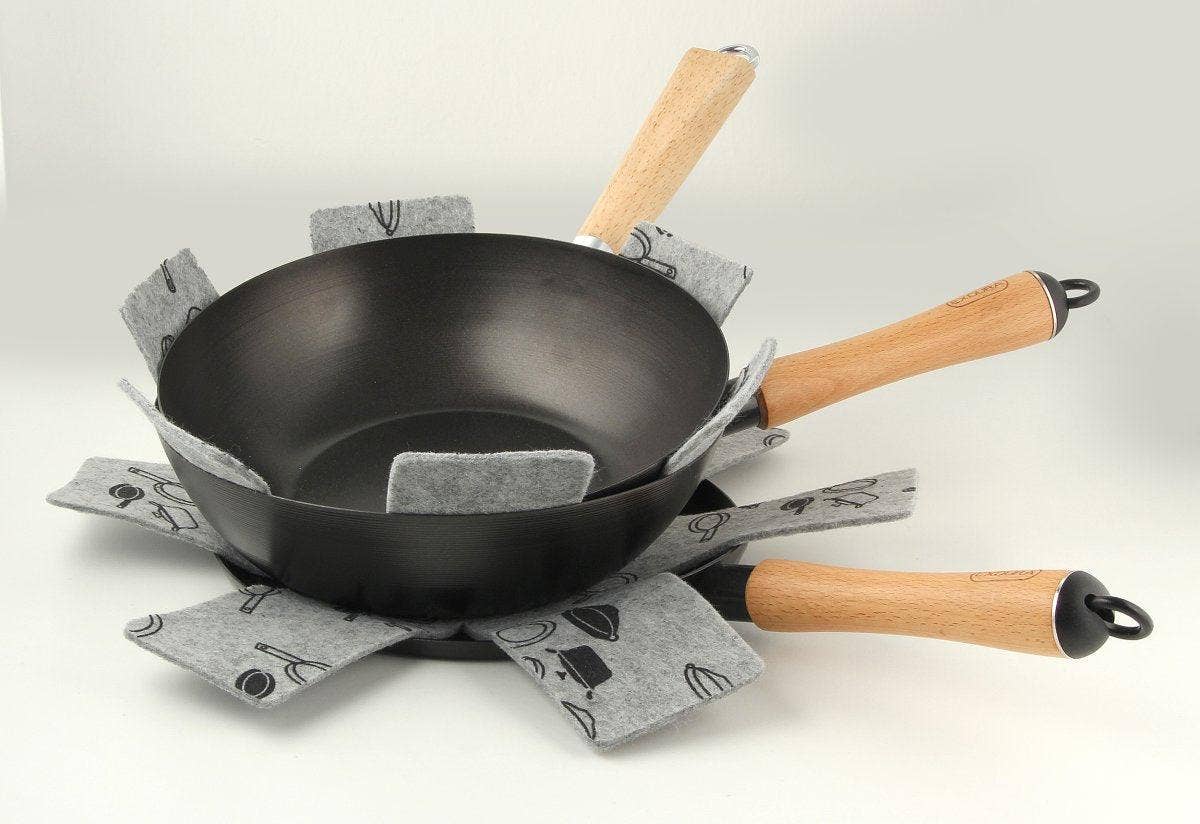 Fackelmann - Wholesale Kitchen Tool/Gadget - Fackelmann Felt Frying Pan Guards 38cm (Pack of 2)1