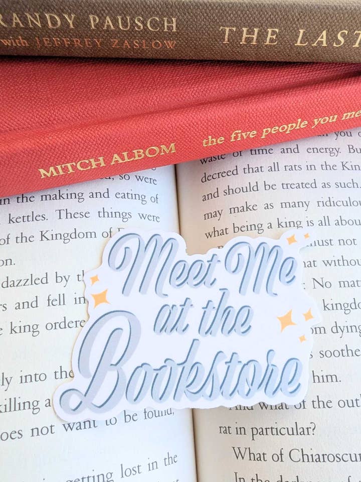 Meet Me at The Bookstore Sticker for wholesale by Elegance Create