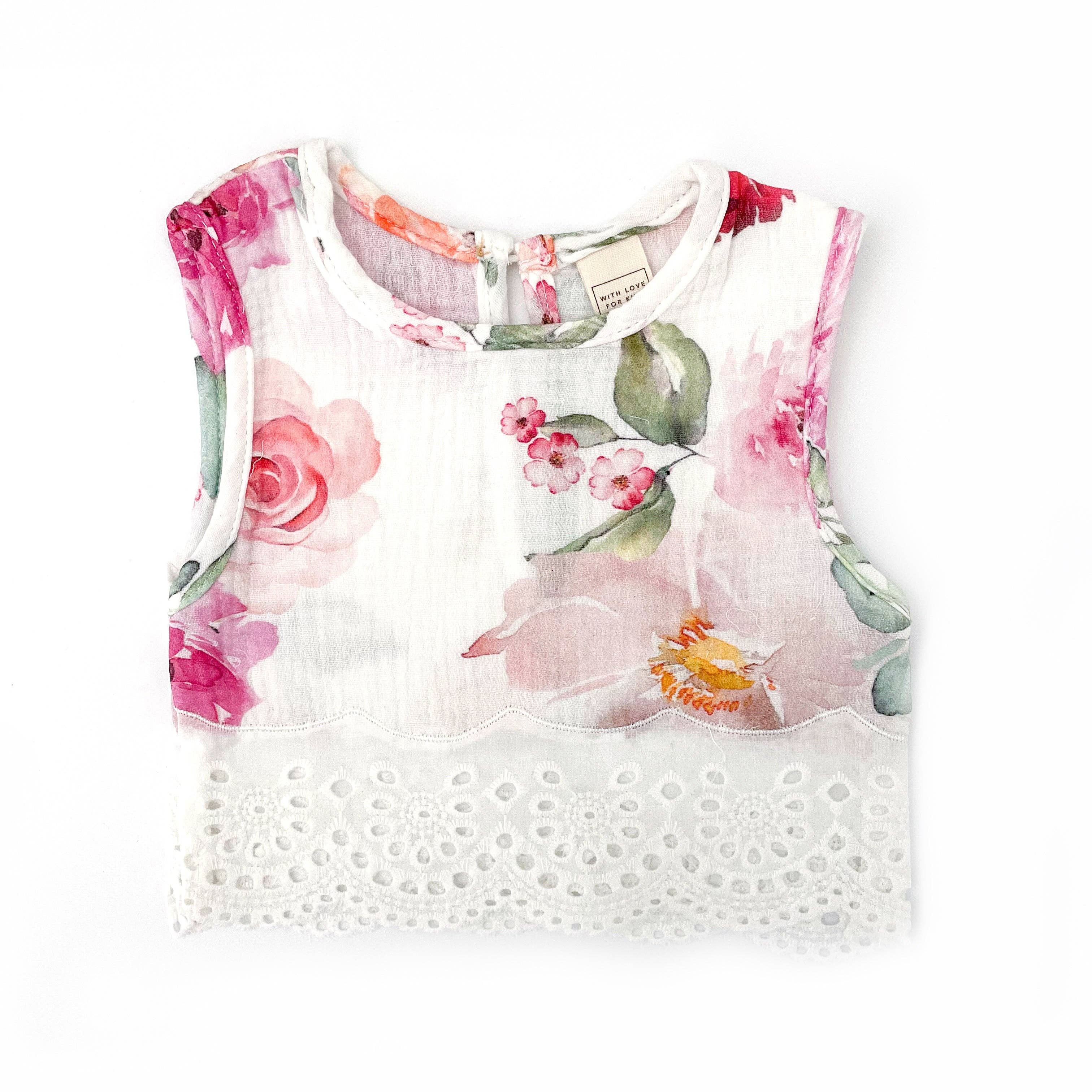 With Love for Kids - Wholesale T-shirt – Kids - COTTON MUSLIN Lace Top - SADIE