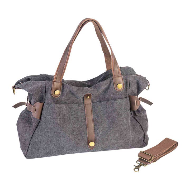 ZEDE PARIS - Wholesale Weekender Bag - Women's - SAINT-LAZARE - Weekend travel sports bag in canvas and leather53