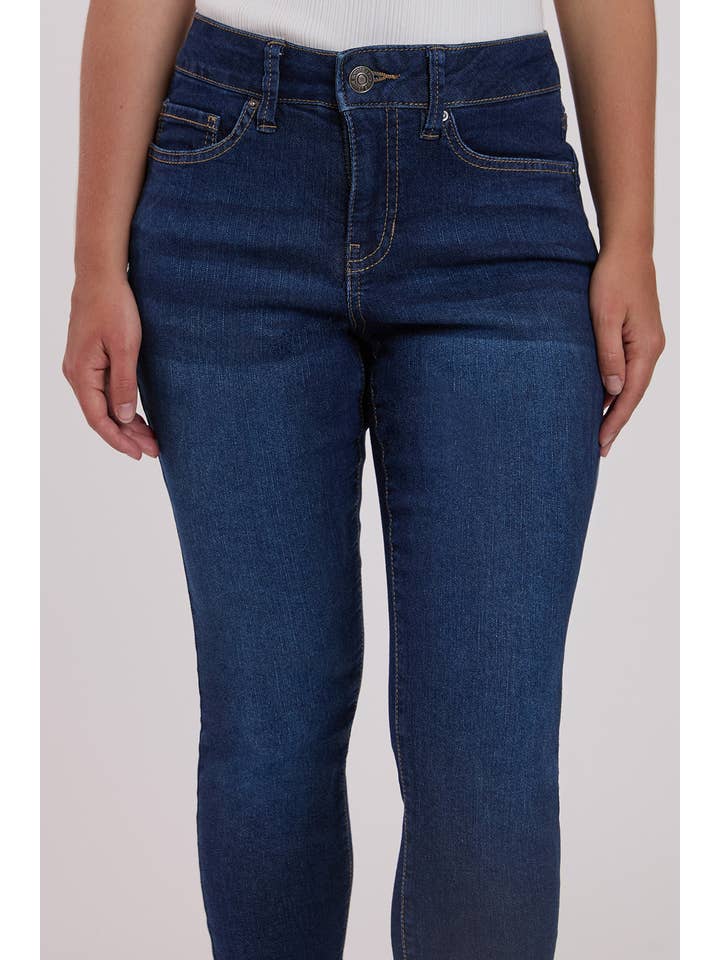 Dark Indigo Petite Sustainable High Rise Skinny Jeans-PP60653 for wholesale on Faire2