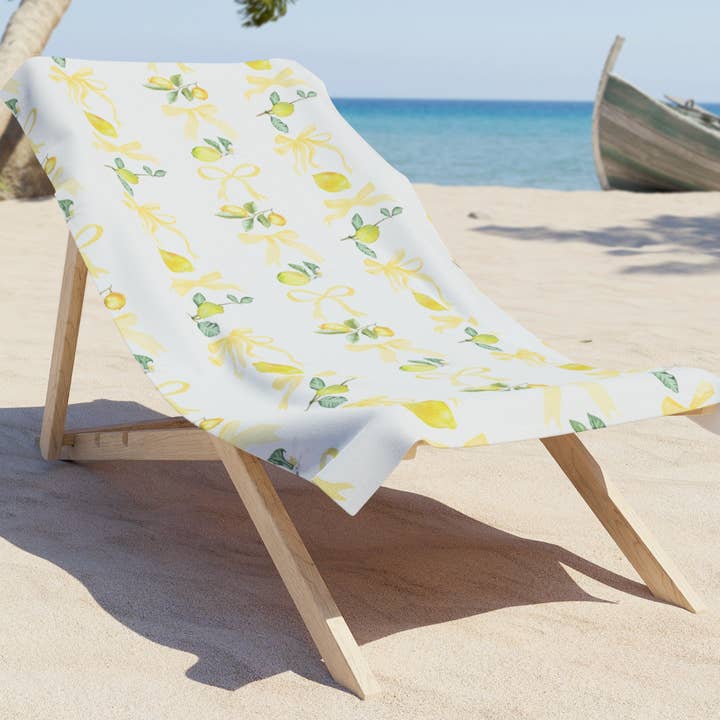 Toalla de playa Lemons & Bows para venta al por mayor de Magnolia Paperie
