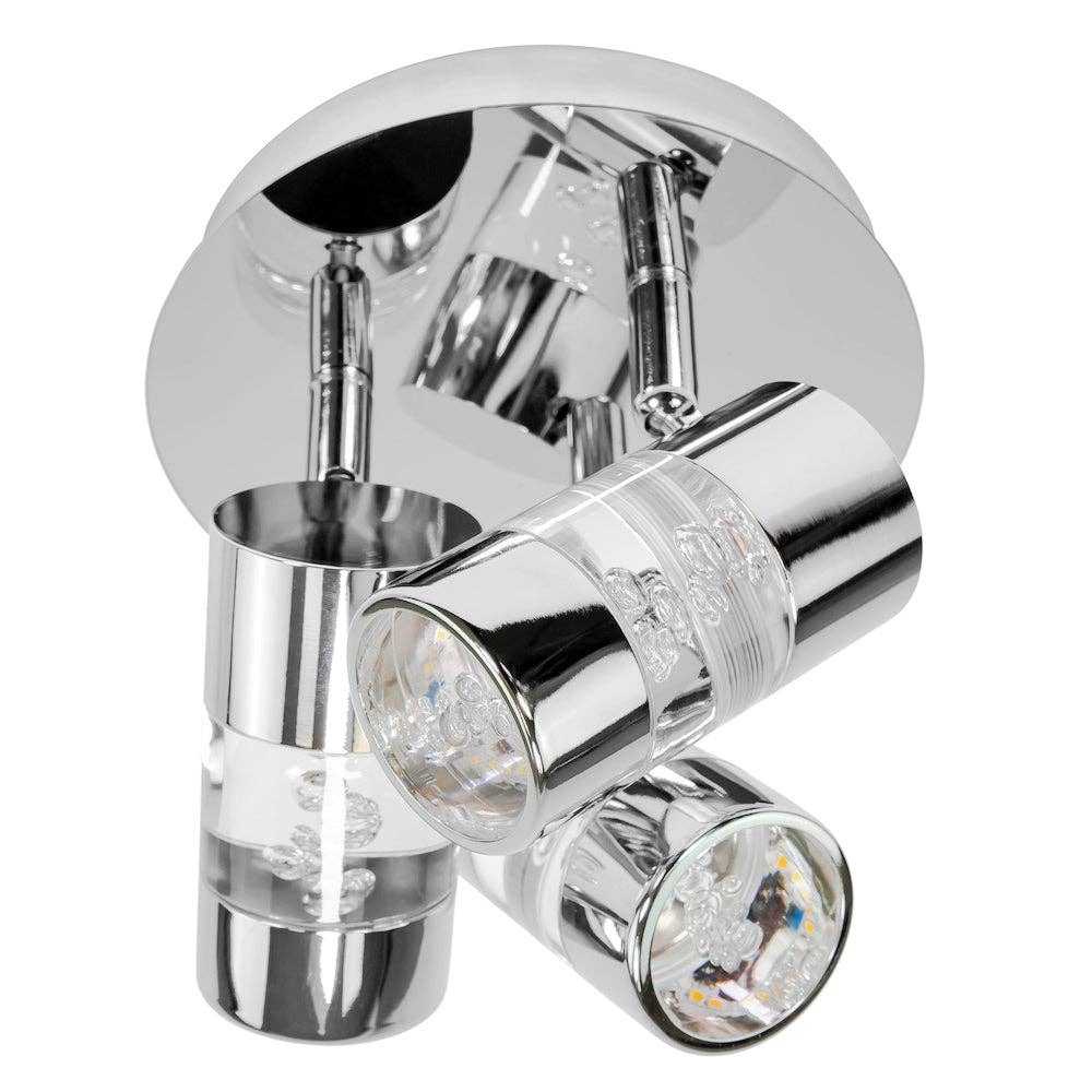 Happy Homewares – wholesale Chandelier/hanging light – Modern Spot LED Bathroom Chrome Ceiling Light Fitting with Bubble Acrylic Heads7