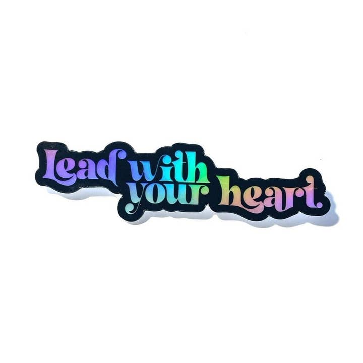 Lood met je hart Holografische sticker | Waterflessticker voor hydroflask | Holo-computer- of laptopstickerpakket voor wholesale door WritingLoveShop