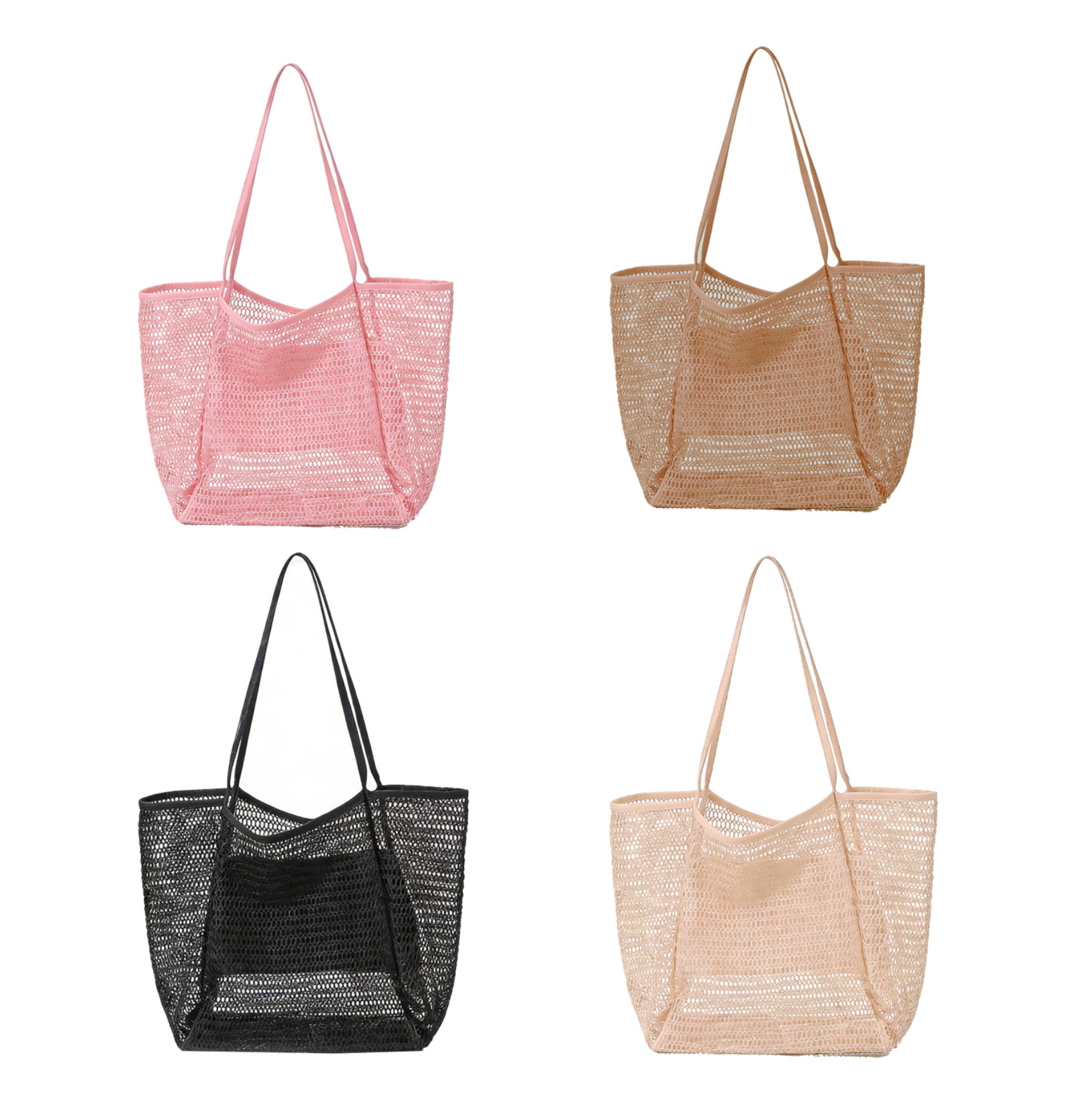 Tickled Teal - Wholesale Beach Bag - Open Weave Beach Tote Bag2