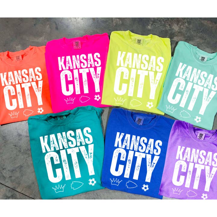 White Kansas City Sports Icons (Pick your tee color) for wholesale by The Red Rival Wholesale