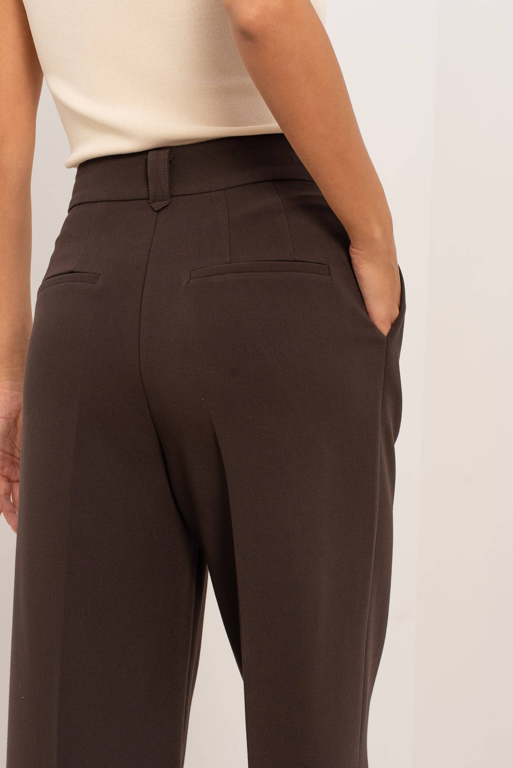 Attentif Paris - Vendita all'ingrosso Pantaloni eleganti - Donna - [Aura] Pantaloni ampi a vita alta con pinces43