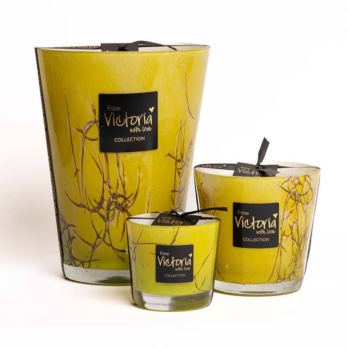 Bougie Décorative Parfumée de Design - Marbre Jaune pour la vente par VictoriaWithLove