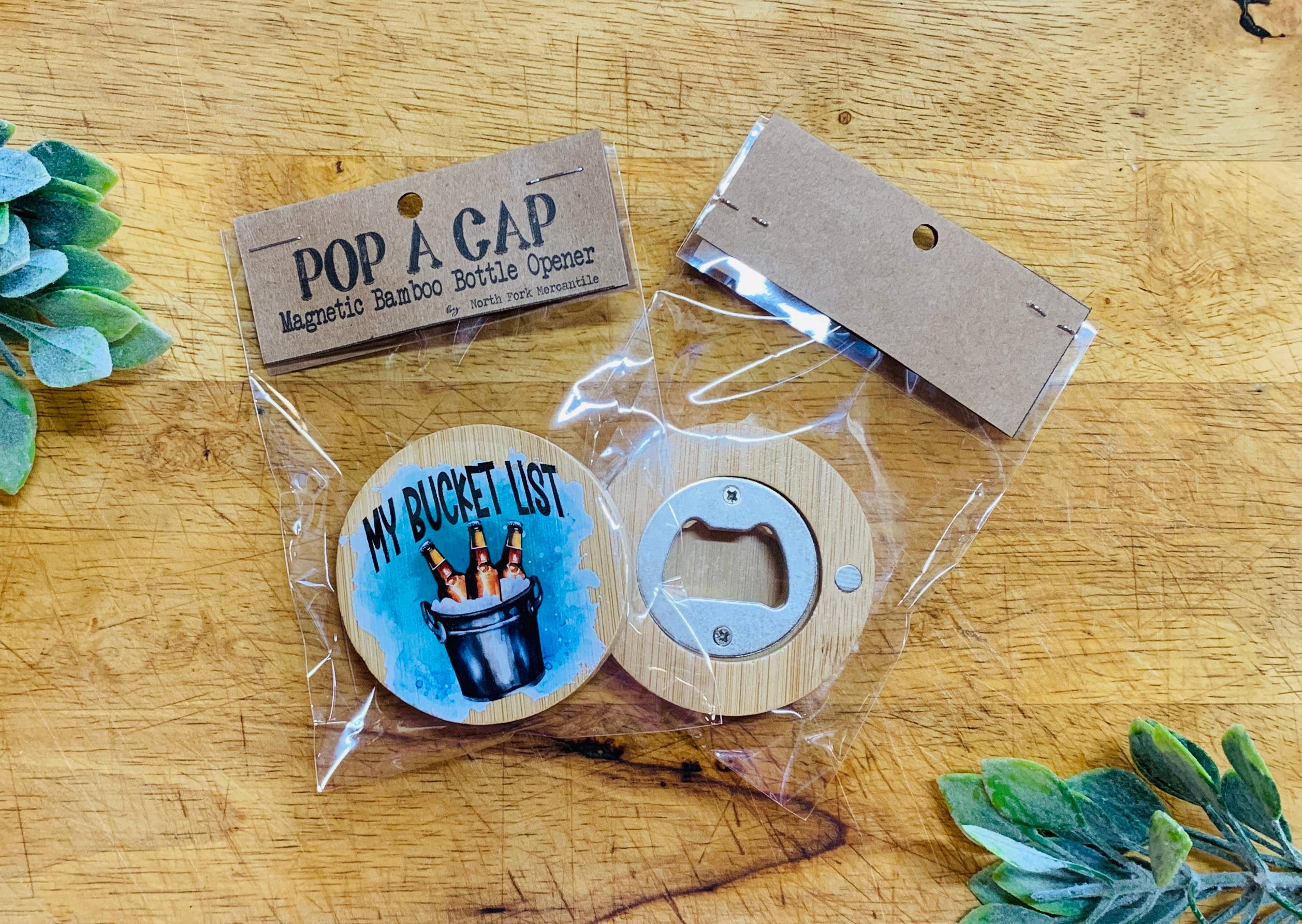 North Fork Mercantile - Vente Ouvre-bouteille/tire-bouchon - Décapsuleur magnétique, Cadeau de bière, Distillerie, Vignoble, Bar3