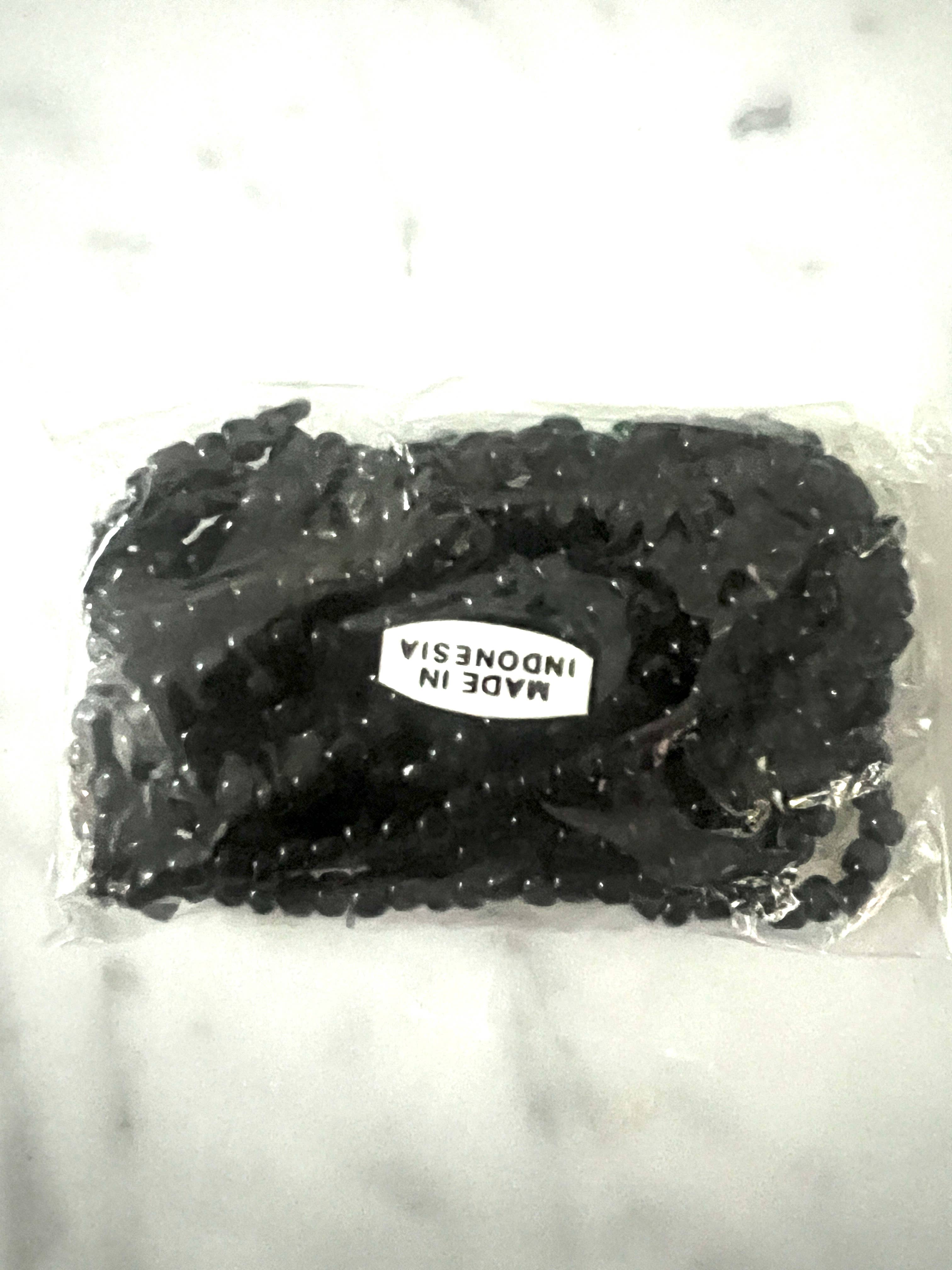 Erik & Mike - Wholesale Beaded Bracelet -  Hand Beaded Bracelet stretch in Black  3 inches diameter2