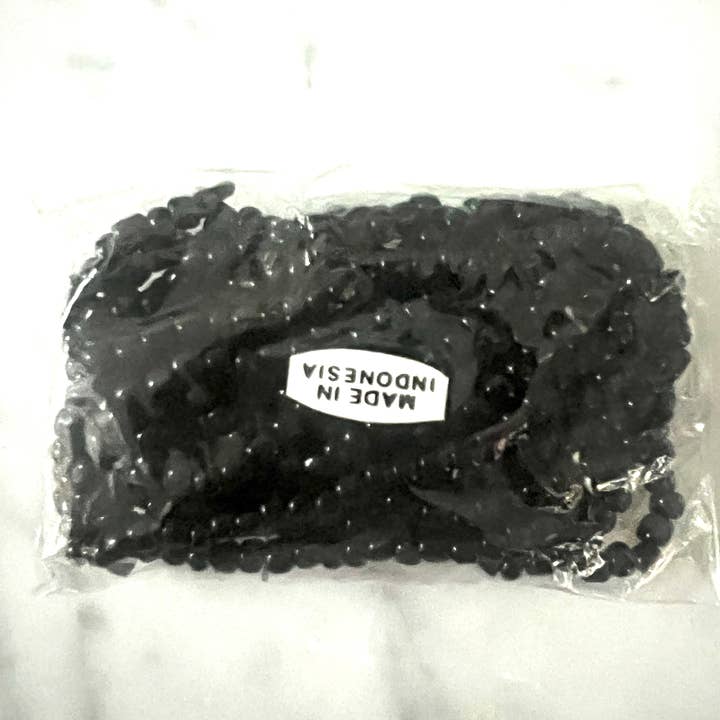 Erik & Mike - Wholesale Beaded Bracelet - Hand Beaded Bracelet stretch in Black 3 inches diameter2