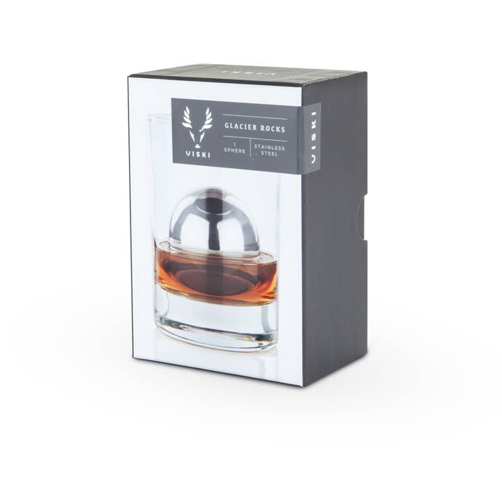 Viski - Wholesale Drink Chilling Cubes - Glacier Rocks® Large Stainless Steel Whiskey Ball