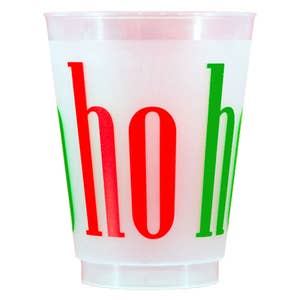 Plastic 10oz party cups Christmas Poinsettia Solo 36ct NOS Season's  Greetings