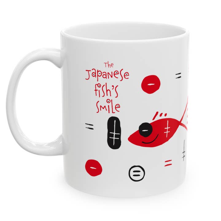 Tazza Sorriso del Pesce Giapponese 11 Oz per la vendita all'ingrosso da parte di Motiva Gifts