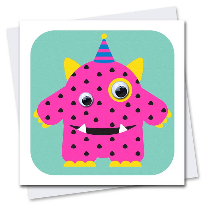 Monster Card | Kids Birthday Card | Children's Card for wholesale by Stripey Cats Cards