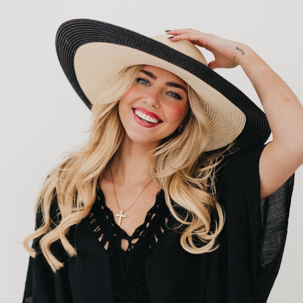 Pretty Simple - Wholesale Straw Hat - Women's - Miami Summer Wide Floppy Sun Hat9