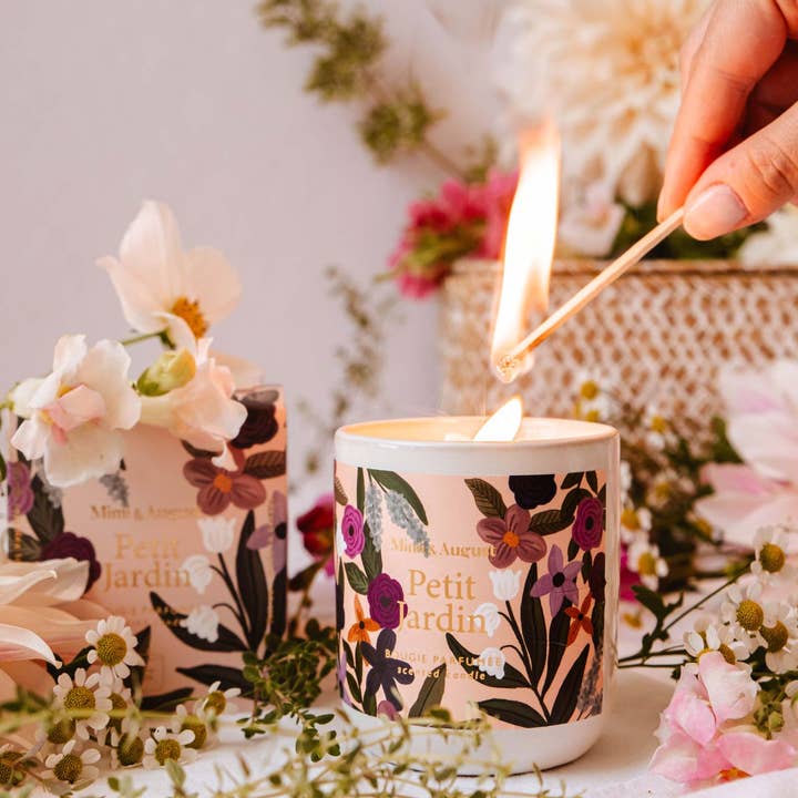 Mimi & August - Wholesale Jar/Filled Candle - Petit Jardin - Reusable Candle - 8oz0