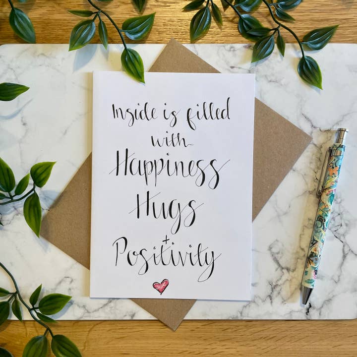 Inside is filled with happiness, hugs and positivity! for wholesale by Crafty Tinks