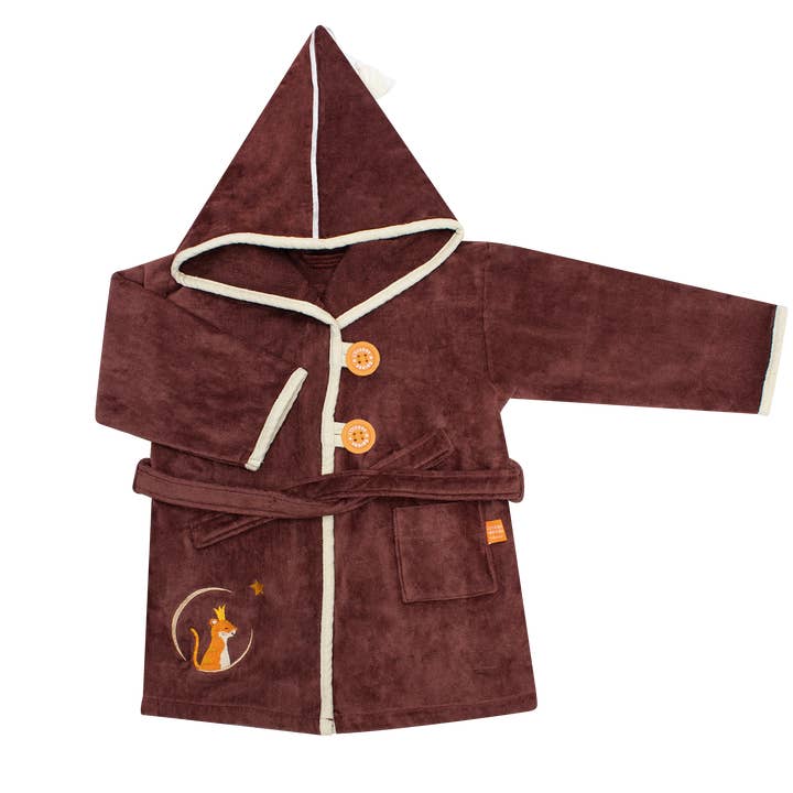 Children's bathrobe 2/4 years old - Chocolate Tiger for wholesale by L'Oiseau Bateau