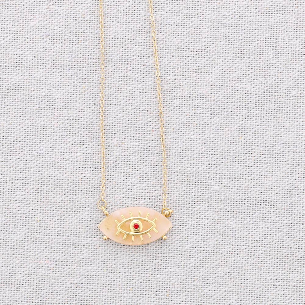 Sonata - Wholesale Pendant/Charm Necklace - Necklace: Steel Pendant, Eye, Stone, Crystals...4