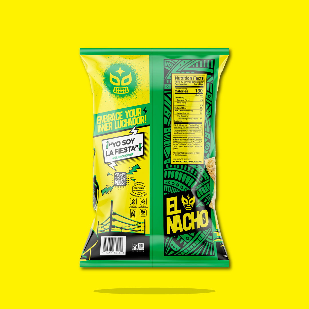 EL NACHO - Wholesale Chips - Pineapple BBQ - ¡Yo Piña!, 100% Avocado Oil, GF, Vegan1