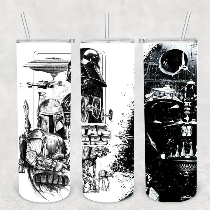 Star_wars gråtoner Tumbler for engroshandel hos Beautiful Creations by Laney