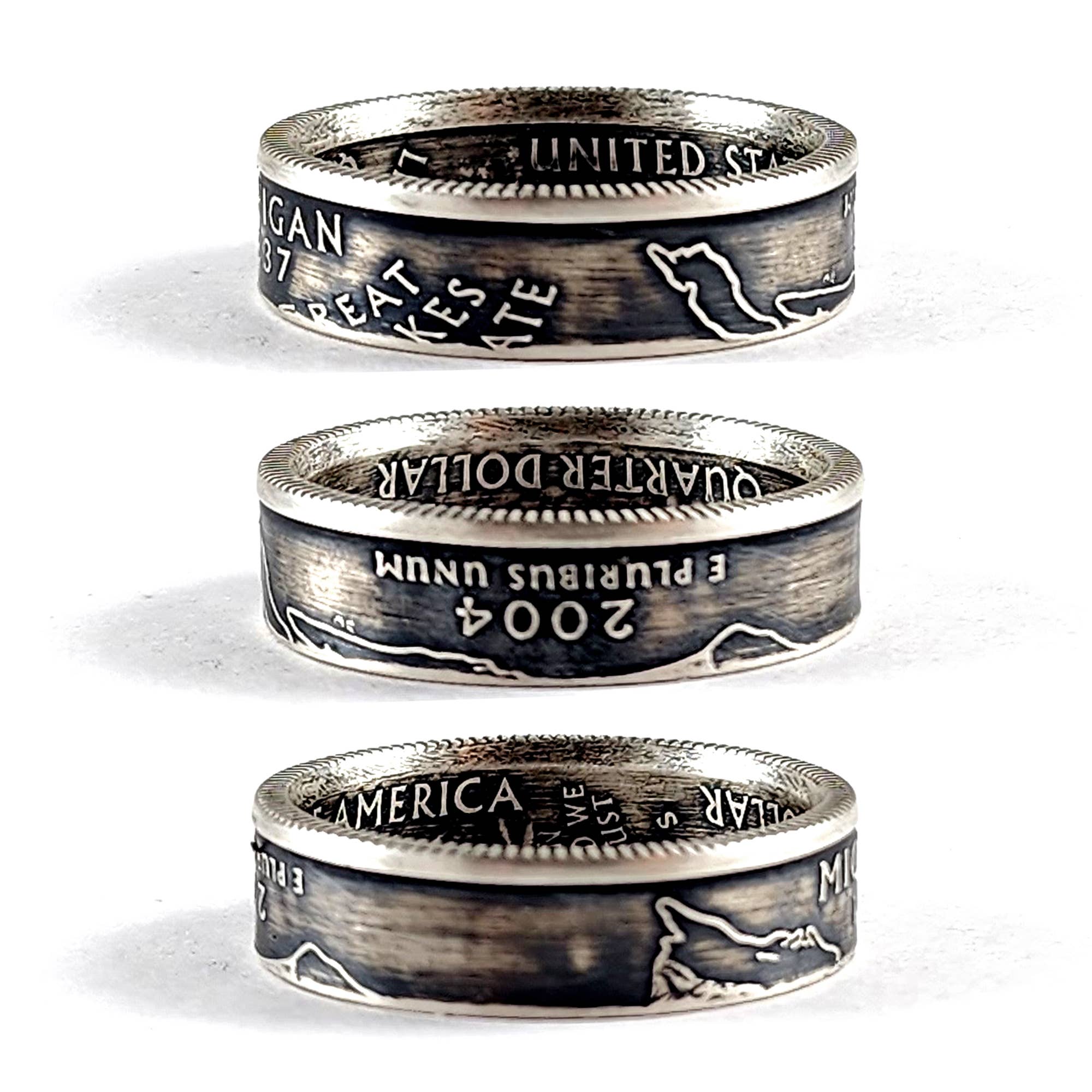 Wholesale 90% Silver Michigan Quarter Ring for your store Faire