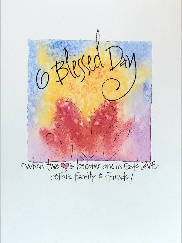 O Blessed Day Wedding Greeting Card (Versed) for wholesale by Credo Designs LTD