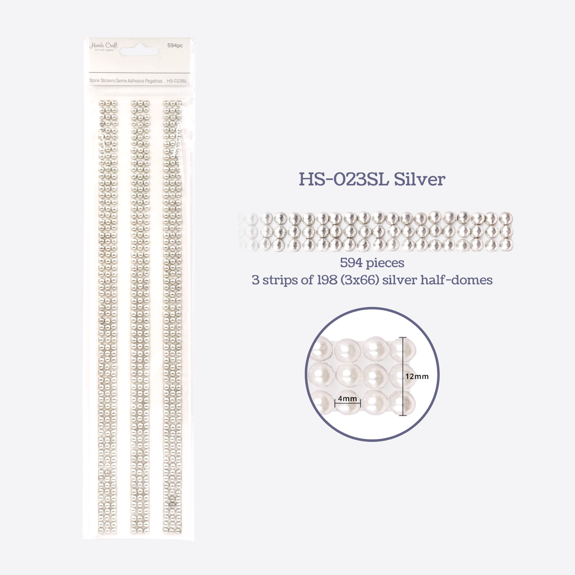 Angels Craft – material para artesanato por atacado – Guarnição de adesivo de pérola, 4 mm, 594 ct2