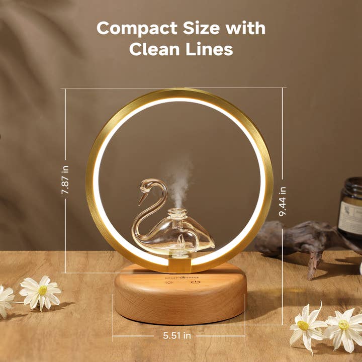 DAROMA - Wholesale Electronic Diffuser - Waterless Handmade Glass-Wood Essential Oil Diffuser11