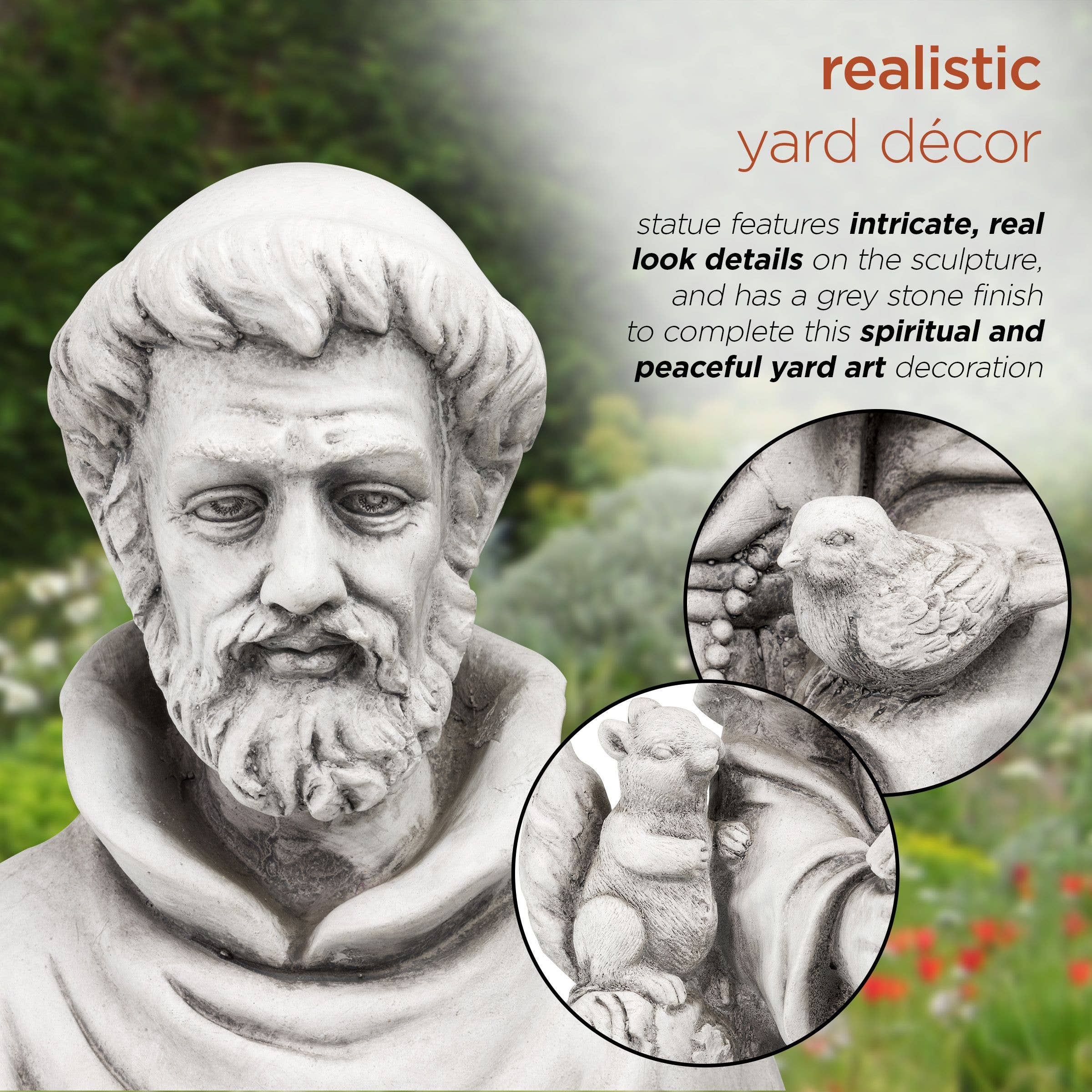 Alpine Corporation - Wholesale Outdoor Ornament/Decor - Alpine Corporation St. Francis Statue4
