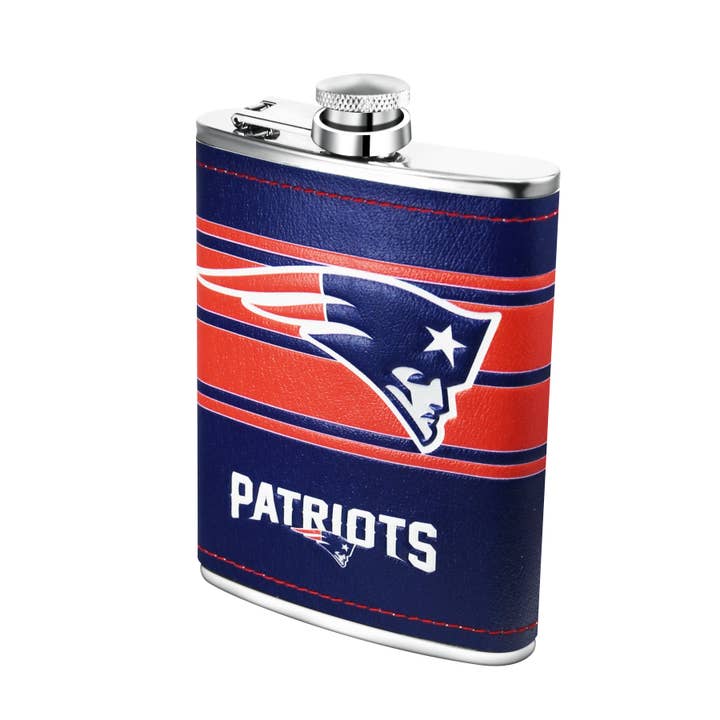 NFL New England Patriots 8oz roestvrijstalen heupkolf set voor wholesale door Simran International
