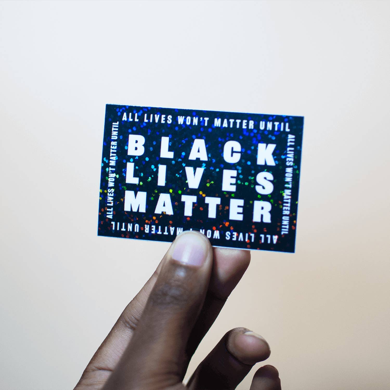 The Monarq - Wholesale Sticker - Black Lives Matter — Black Glitter Sticker