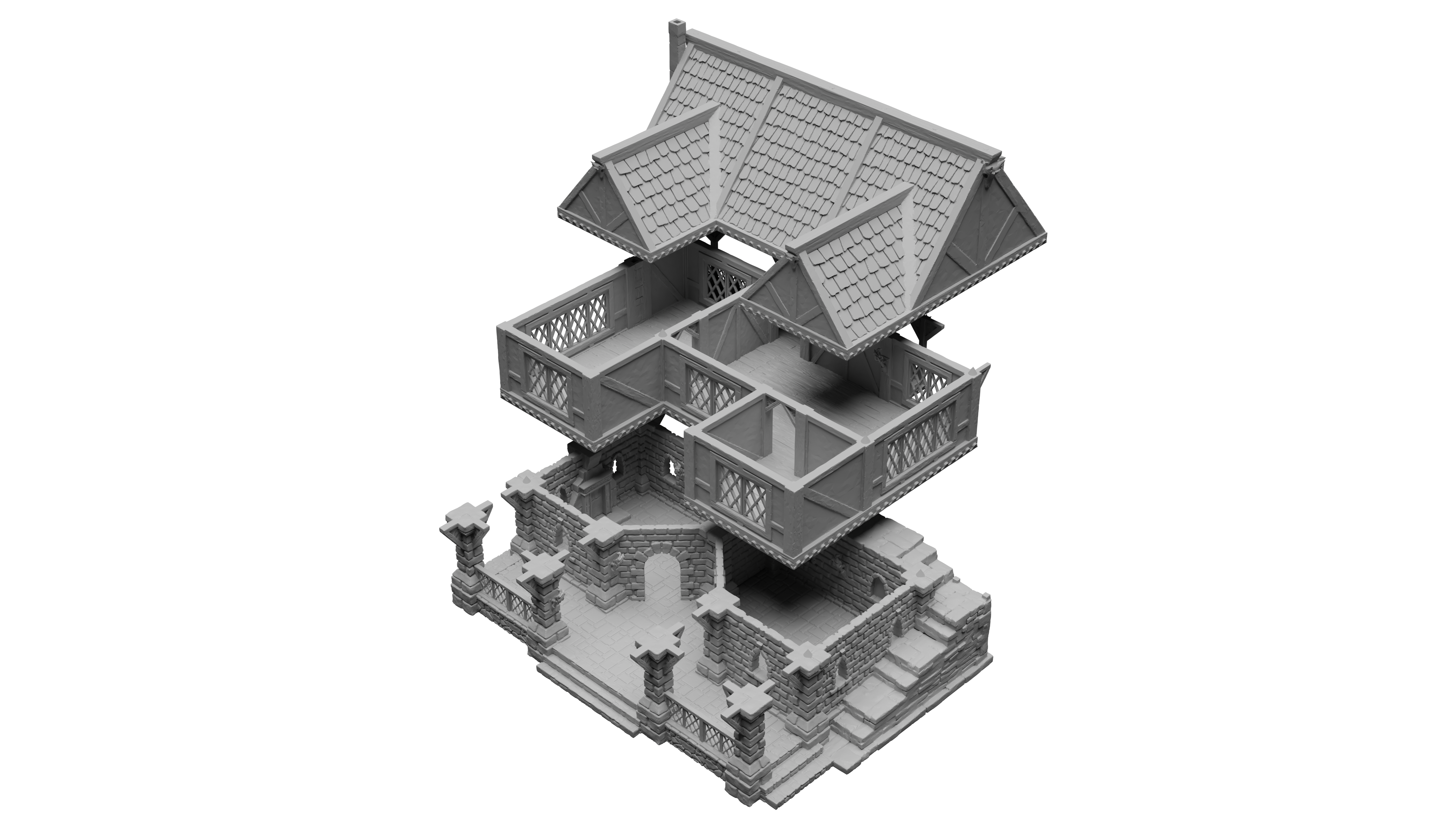 We Geek Together - Wholesale Decorative Tabletop Object - 3D Printed D&D Tavern Terrain | Modular Fantasy Building for Tabletop RPGs, Miniature Wargaming, Pathfinder, and TTRPG6