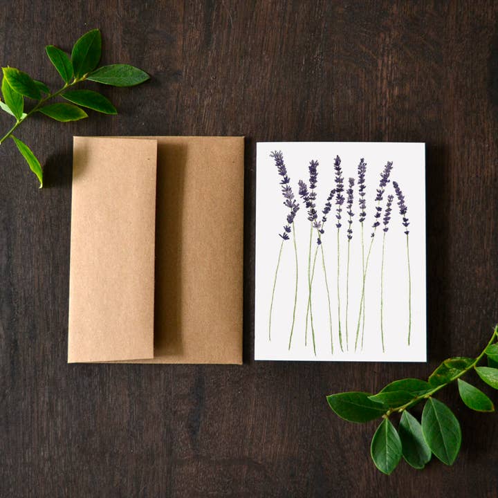 Little Leaf Ink - Wholesale Everyday Greeting Card - Lavender Greeting Card (A2)1