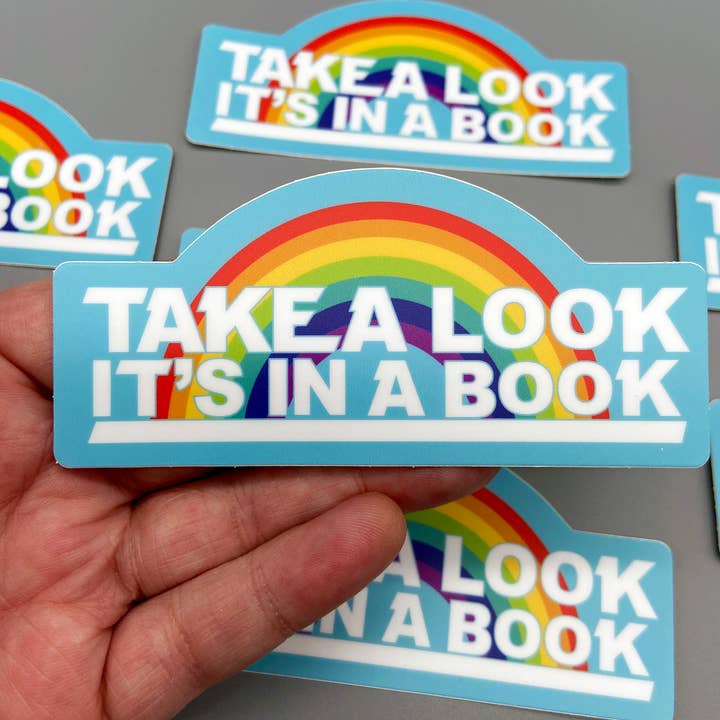 The Red Swan Shop - Wholesale Sticker - Vinyl Decal - Take A Look - Reading Rainbow