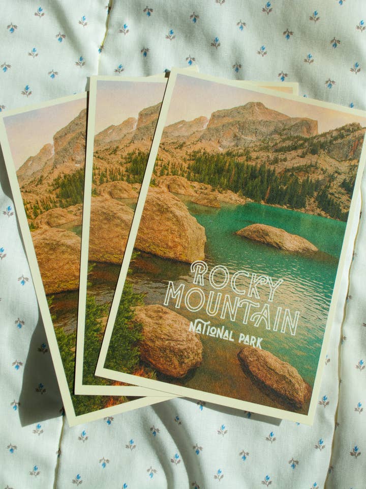 Rocky Mountain National Park Vintage Inspired 4x6 Postcards for wholesale by Traildust Goods
