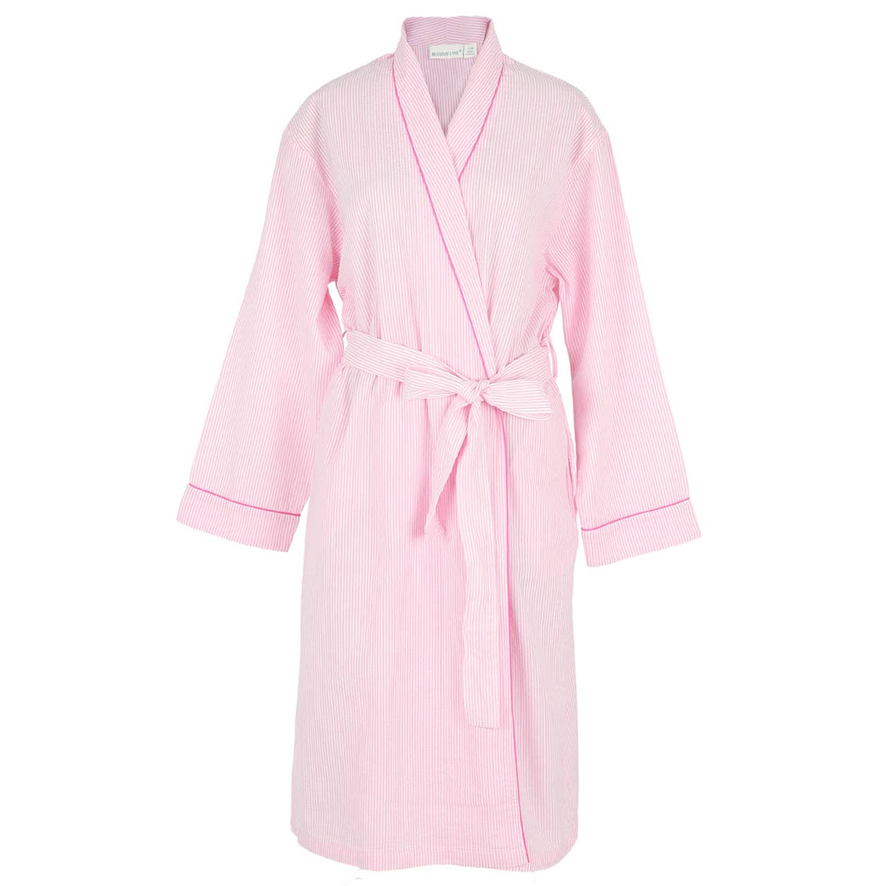 Needham Lane - Wholesale Robe - Women's - Pink Seersucker-Pink Robe1
