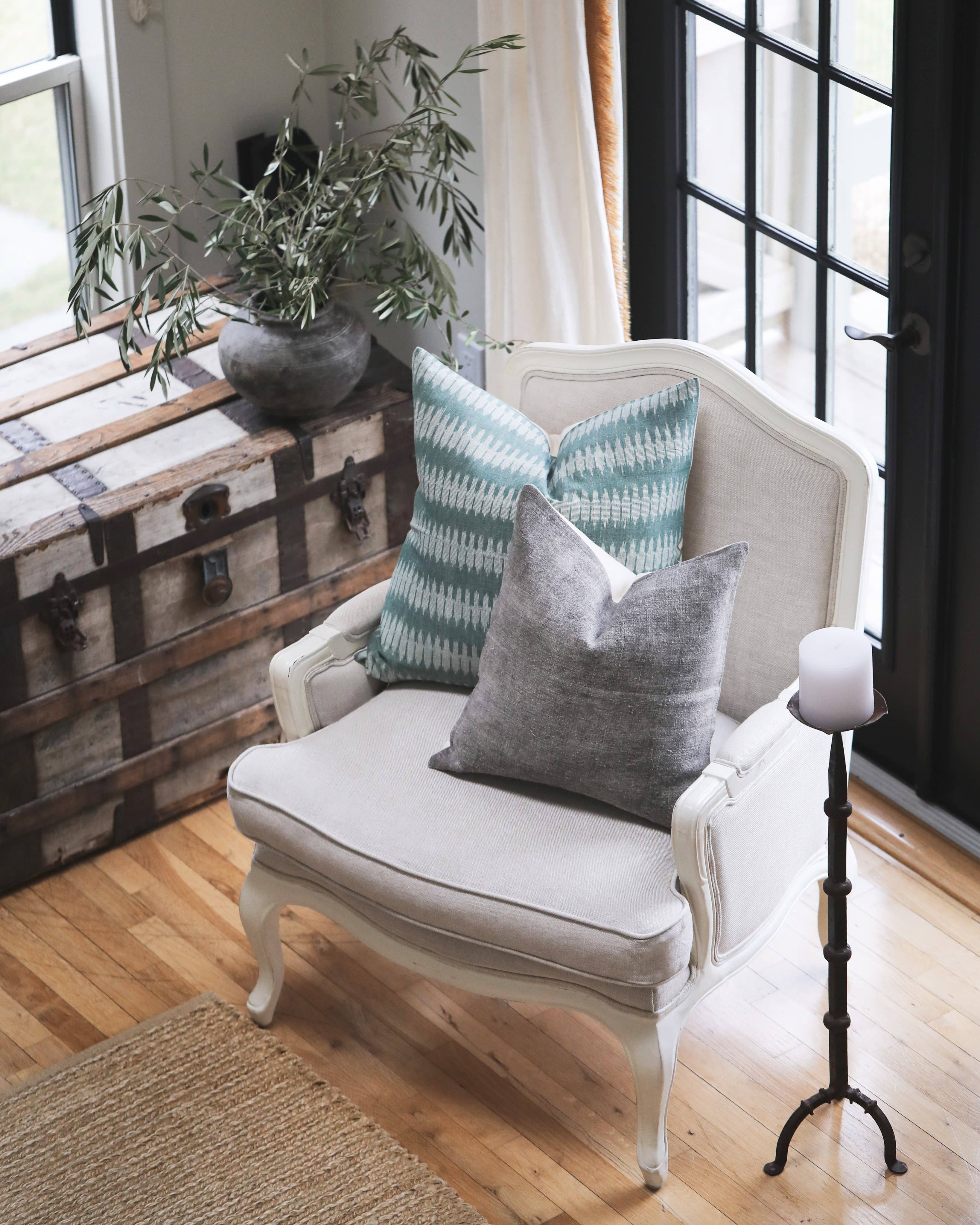 Soil to Studio - Wholesale Throw Pillow Cover - Kira - Handwoven Ikat Pillowcase5