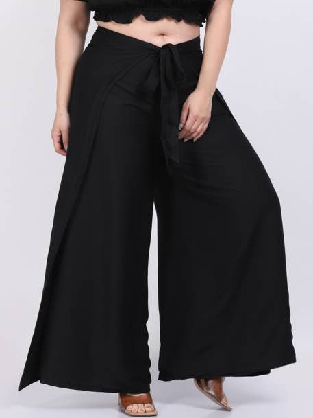 Lot de pantalons thaïlandais noirs à nouer pour femmes en gros pour la vente par Wevez