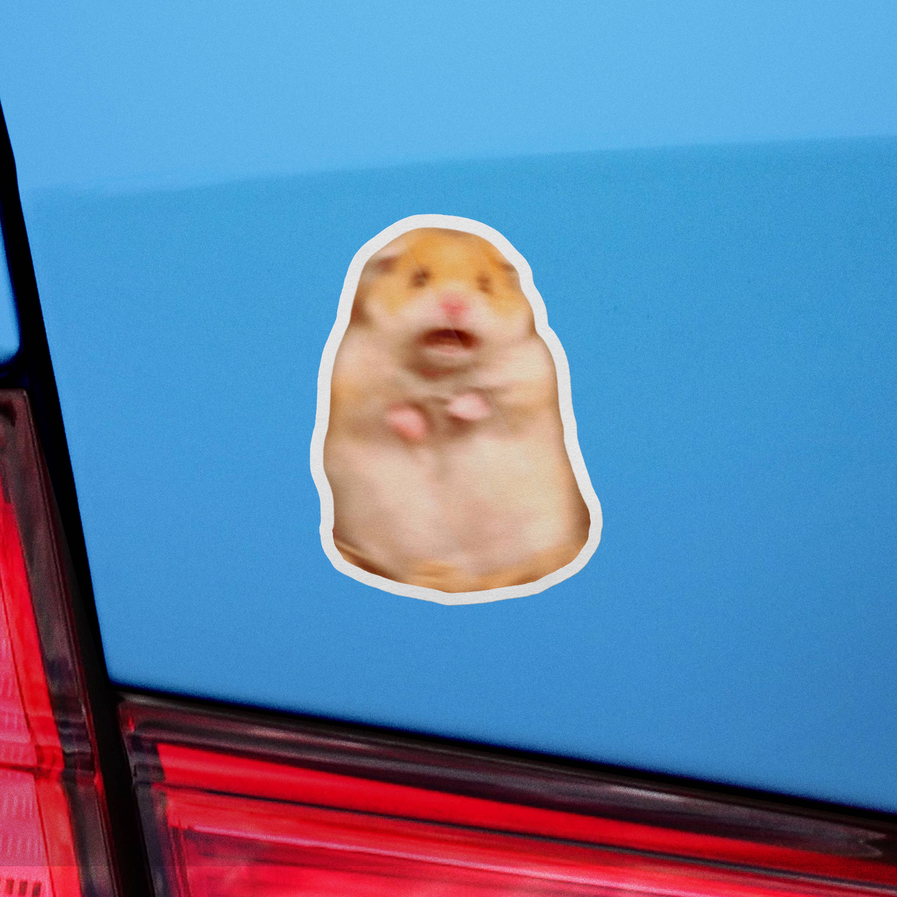 Sticker Bull - Wholesale Sticker - Scared Hamster Funny Meme Sticker, Waterproof Vinyl Sticker6